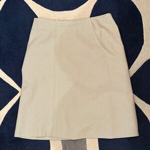 Banana Republic Cream and Black Chevron A-Line Skirt